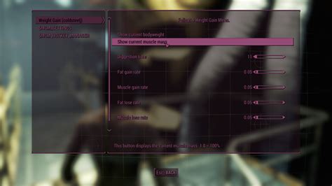 Fallout 4 Weight gain mod (question for lovers of fat men).
